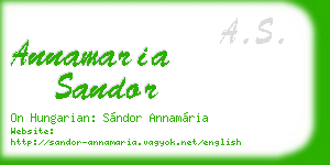 annamaria sandor business card