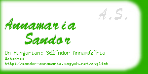 annamaria sandor business card